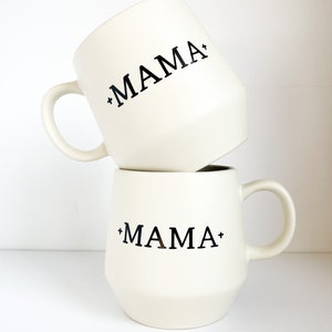 Mama Mug Cream Ceramic Mama Mug Coffee Mug for Mom Mug for Mom Mug for Mothers Motherhood Gift New Mom Gift image 4