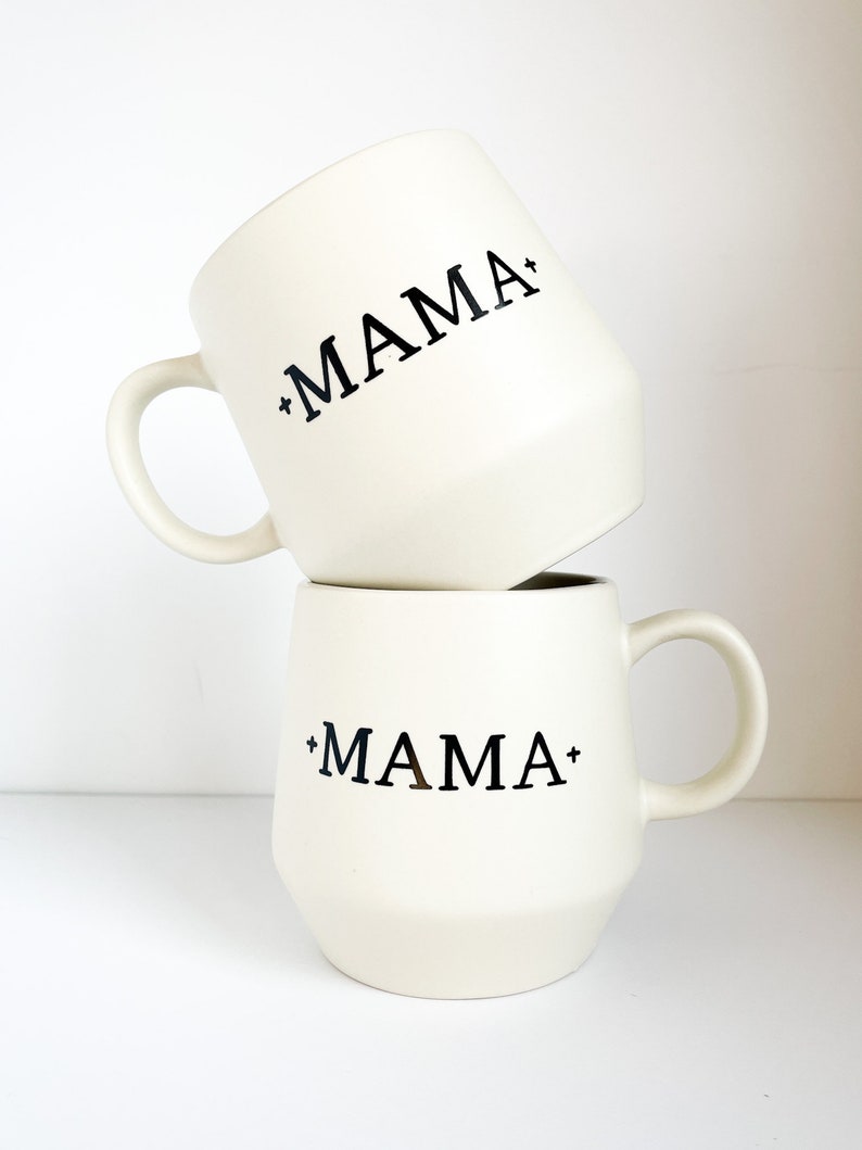 Mama Mug Cream Ceramic Mama Mug Coffee Mug for Mom Mug for Mom Mug for Mothers Motherhood Gift New Mom Gift image 4