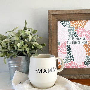 Mama Mug Cream Ceramic Mama Mug Coffee Mug for Mom Mug for Mom Mug for Mothers Motherhood Gift New Mom Gift image 5