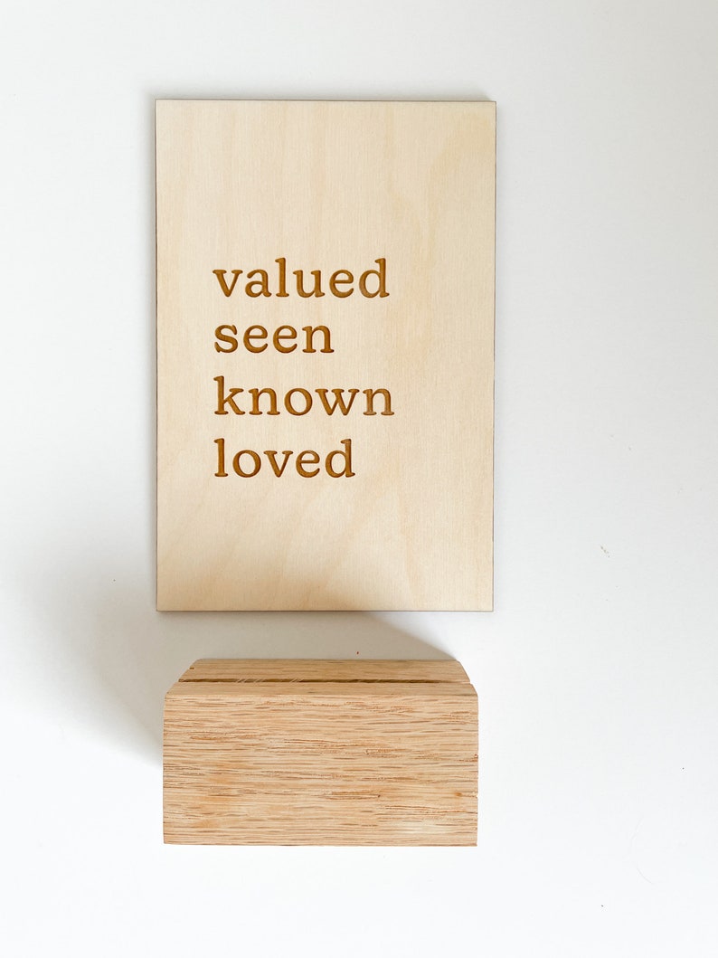Valued Seen Known Loved Artwork Encouraging Artwork Wooden Etsy