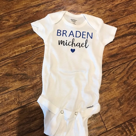 baby boy name onesie