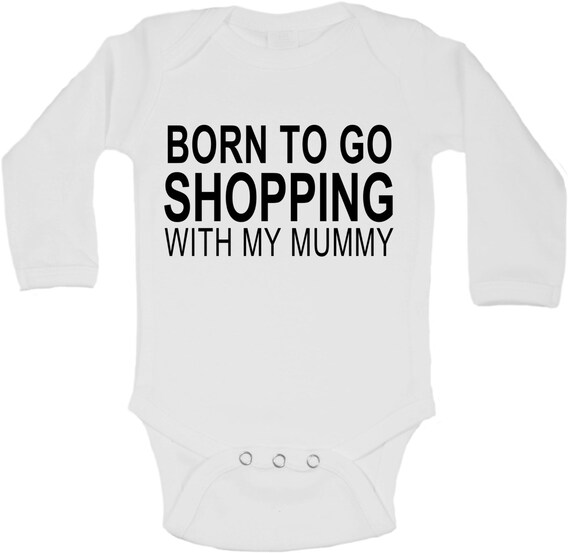 Girls Baby T-shirt Tees Clothing for Boys Born to Go Shopping with My Mummy 