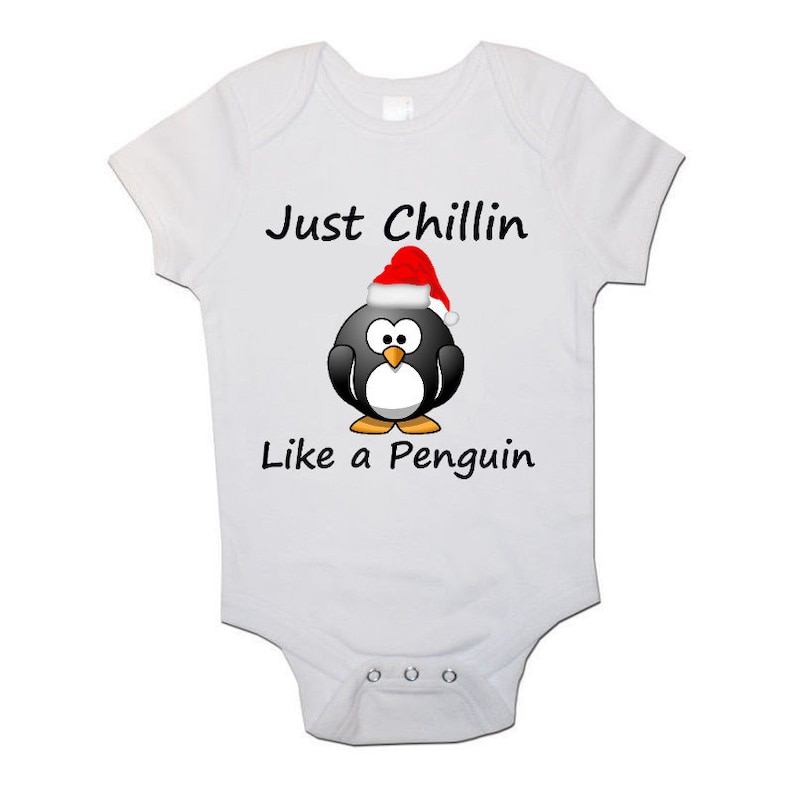 BodysuitGrow Just Chillin Like a Penguin New Funny Personalised BabyToddler Vest Great Newborn Gift