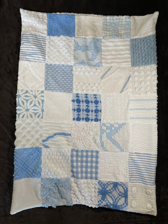 Vintage Chenille Baby Blanket Etsy