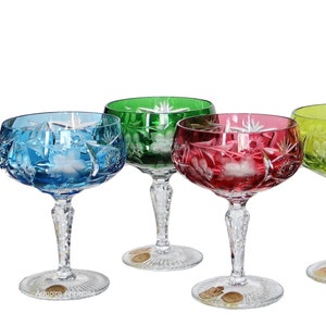 1x Coloured Crystal Champagne Coupe - NACHTMANN Traube