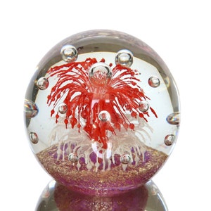 Large Glass Ball PAPERWEIGHT with Controlled Bubble Inclusions