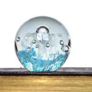 Small Glass Ball PAPERWEIGHT with Controlled Bubble Inclusions