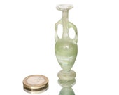 MINIATURE Glass Vase - Amphora, Handmade, P. Molnar - Collectible Art Glass