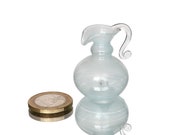 MINIATURE Glass Vase - Pitcher, Handmade, P. Molnar - Collectible Art Glass