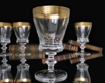 Crystal Wine Glasses with Gold Rim - THERESIENTHAL