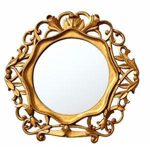 Small Mirror in Ornate Gilt Frame, Italy