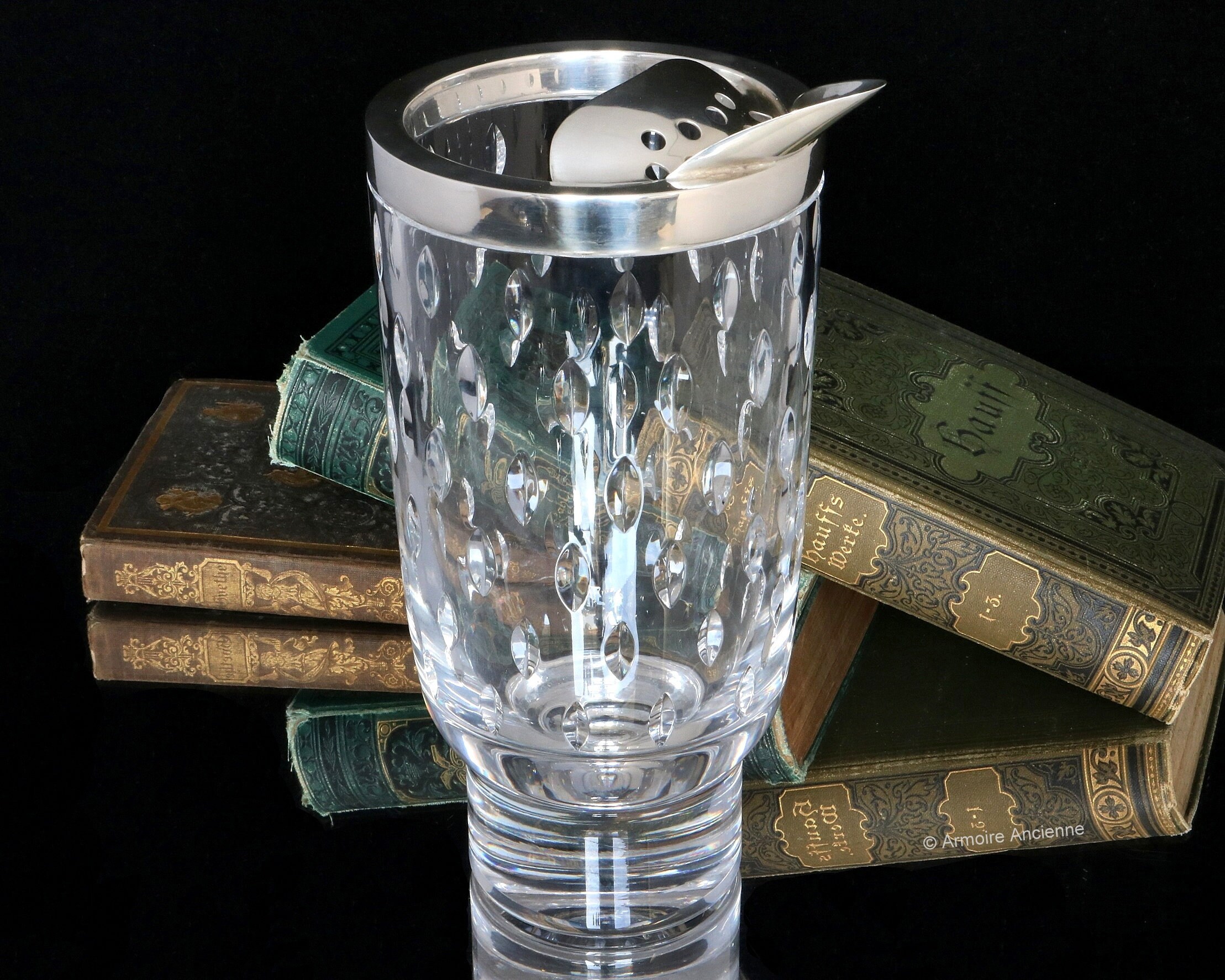 Crystal Cocktail Mixing Glass 835 Sterling Silver Mounting & Etsy