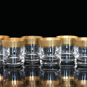 Crystal SHOT Glasses with 24K Gold Rim - THERESIENTHAL
