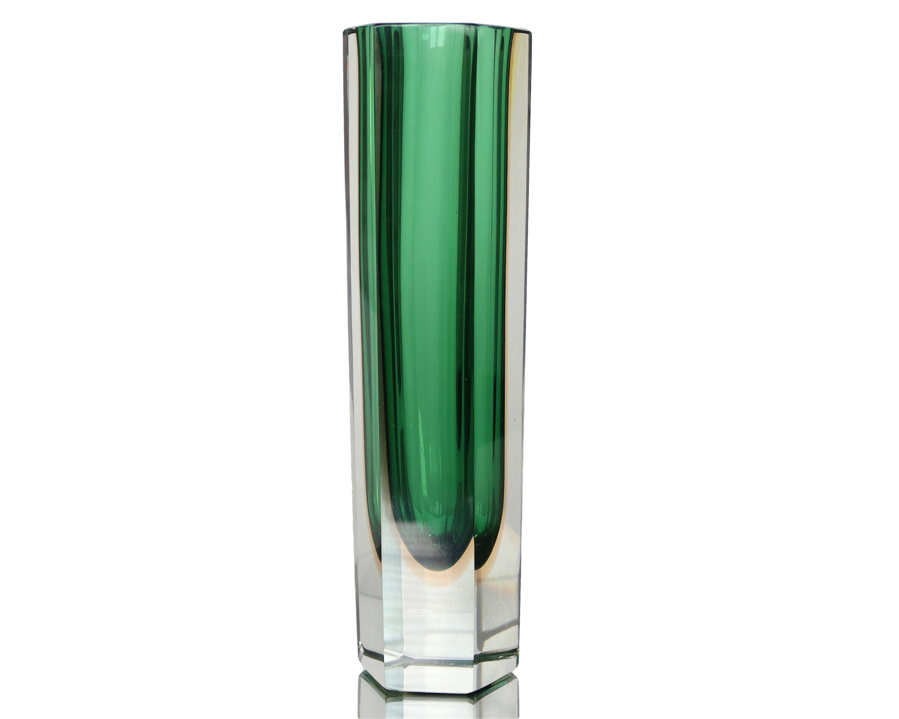 Murano Glass ムラノ カット 大型 花瓶 Murano Glass ムラノ カット 大型 花瓶