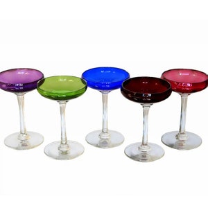 5x Crystal CORDIAL SAUCERS, 1920s