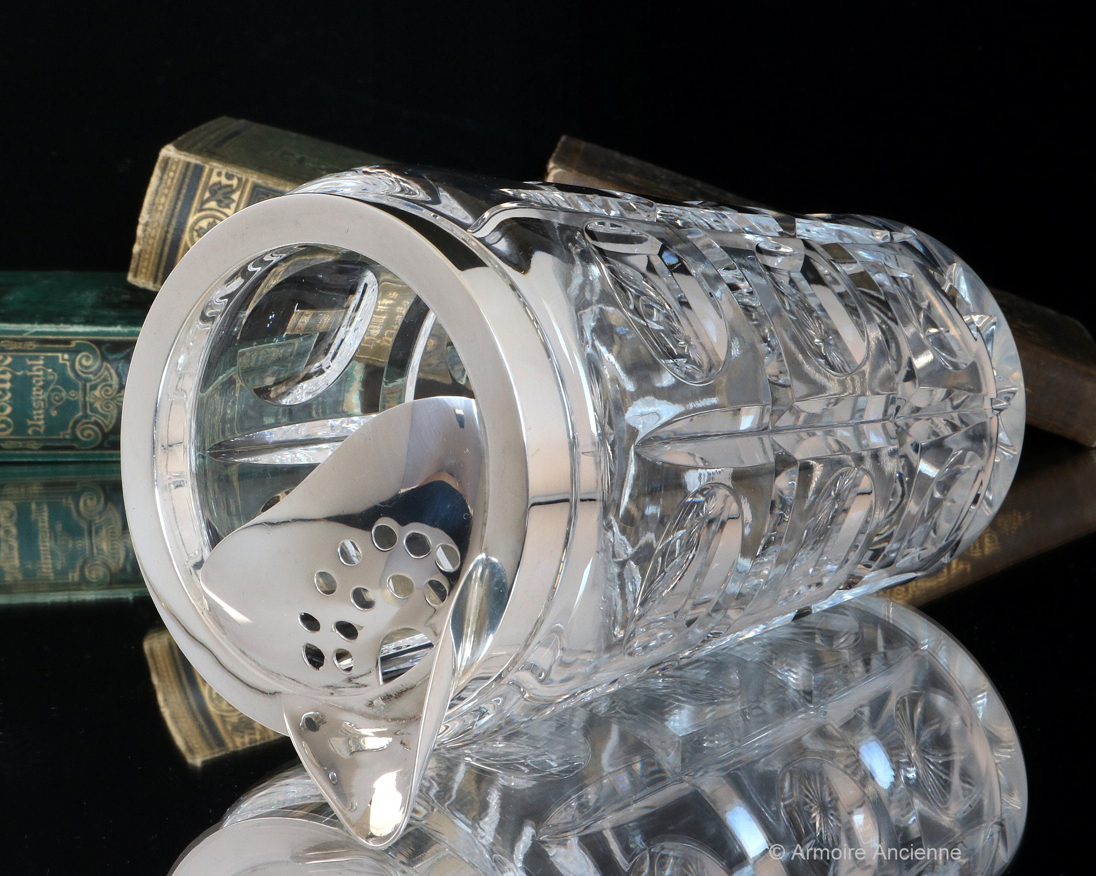 DEYHLE Crystal COCKTAIL PITCHER with 835 Sterling Silver Etsy