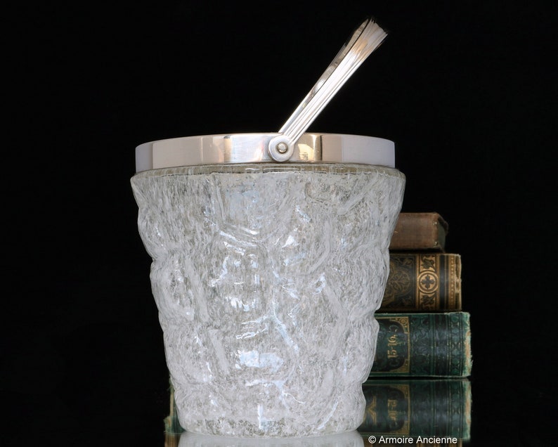Small Ice Bucket with Silver Plated Mounting Small Ice Etsy
