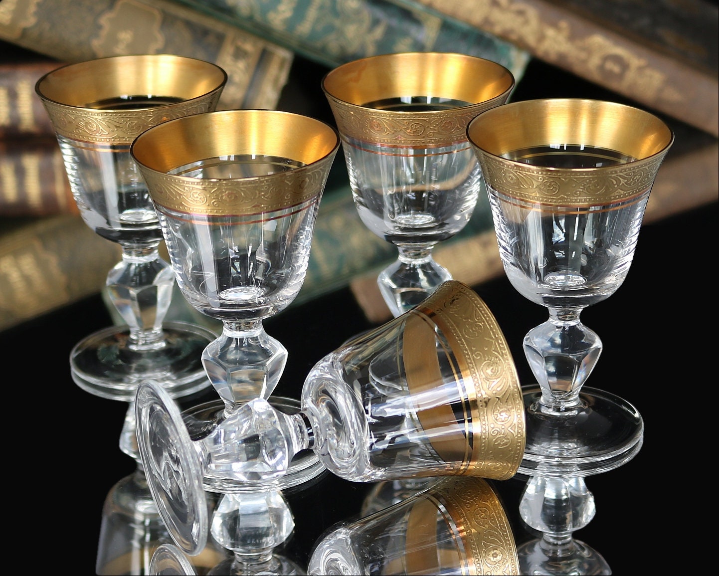 Buy Wholesale China Wholesale Customize Timeless Gold Rim Crystal Glasses  Clear Wine Glass Golden Goblet & Wine Glasses at USD 0.2
