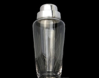 Kristall Cocktailshaker mit versilberter Halterung - WMF