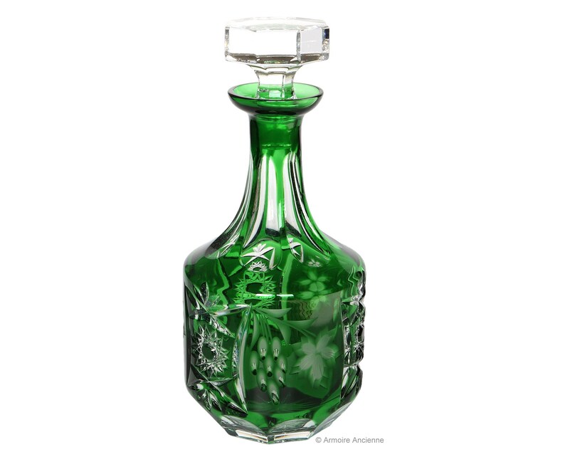 Decater Emerald Green Crystal Decater - NACHTMANN Traube - Etsy