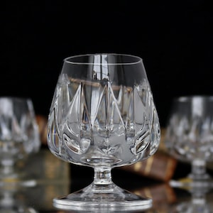 2 copas de coñac de cristal grueso - Copas de brandy