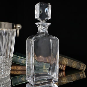 Crystal Whiskey DECANTER, Rectangular
