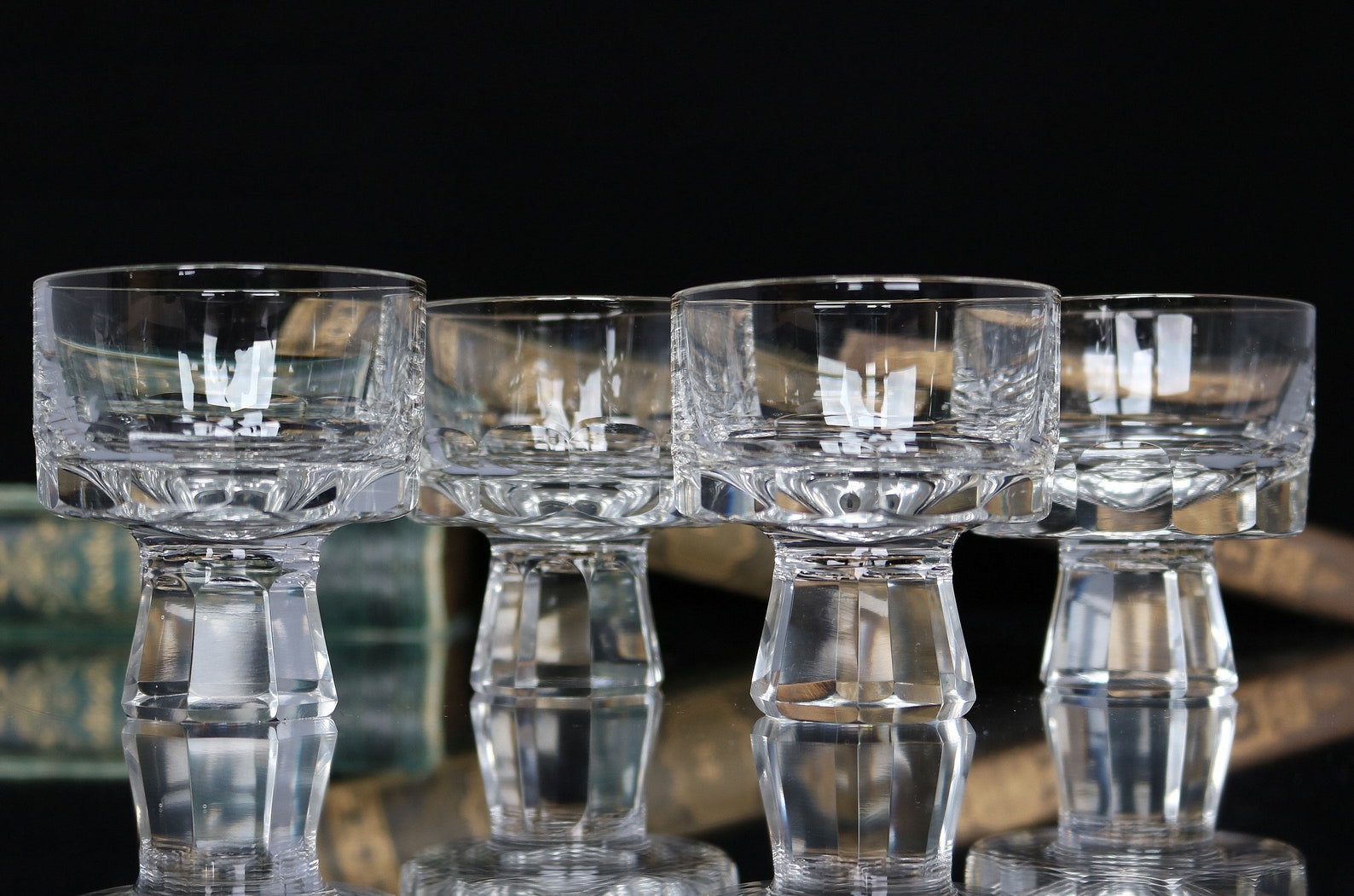6x Small Crystal LIQUEUR Glasses CORDIAL Coupes Etsy