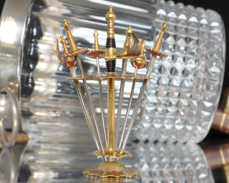 COCKTAIL PICKS in Antique Sword Design Martini Picks Etsy