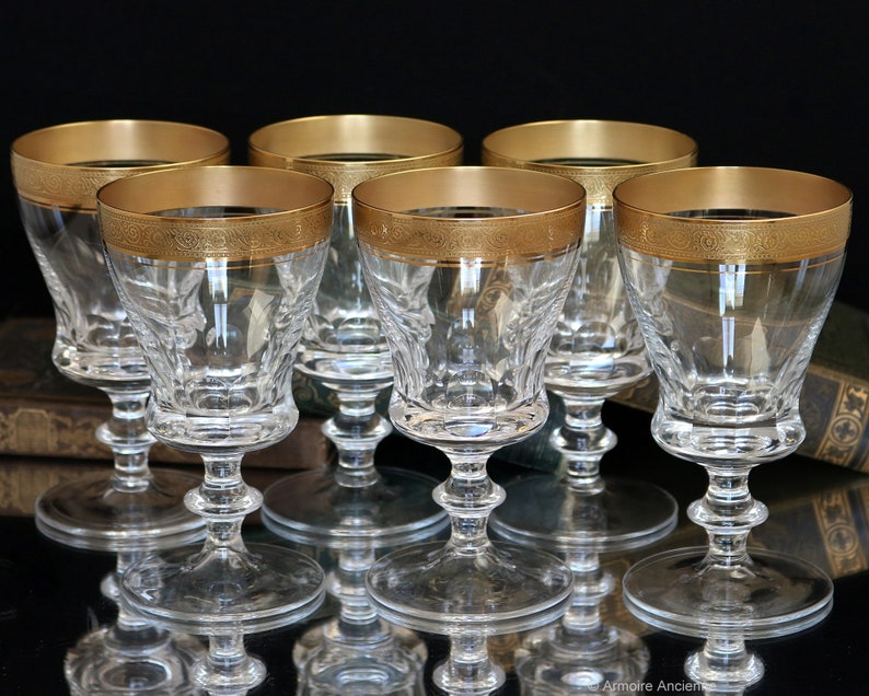 Crystal Wine Glasses With 24K Gold Rim THERESIENTHAL Etsy