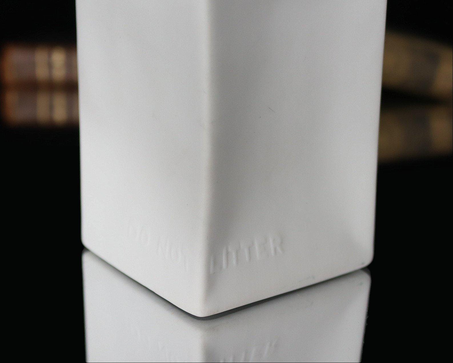 Bisque Porcelain Vase in Milk Carton Design - ROSENTHAL Do Not