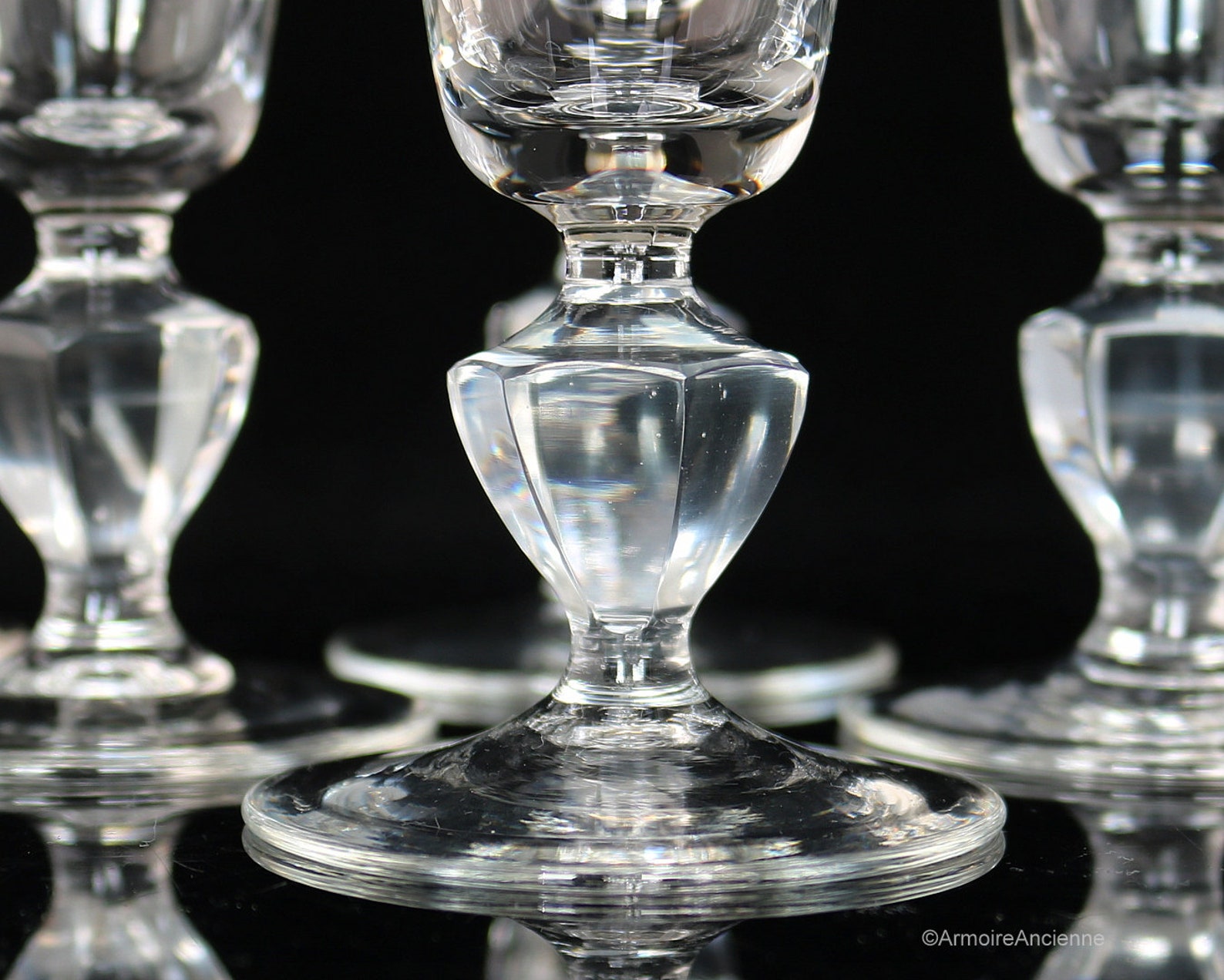 6x Crystal CHAMPAGNE FLUTES Glasses Tulip Shape 24K Gold Etsy