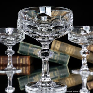 Crystal CORDIAL Coupe Glasses - Saucers - NACHTMANN