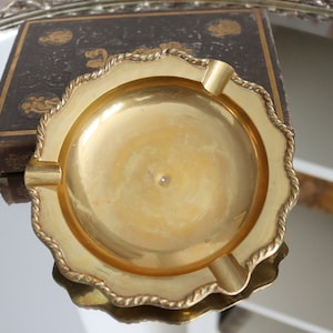Round Brass Ashtray