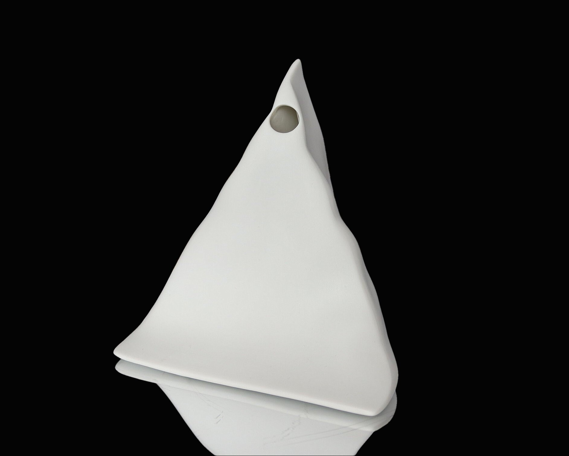 ROSENTHAL Bisque Porcelain Vase in Milk Carton Design - Do Not