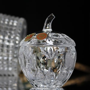 Small Crystal Lidded Bowl for Sugar or Marmalade