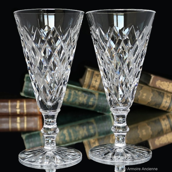 WATERFORD Crystal CHAMPAGNE FLUTES - Adare Pattern | Set of 2