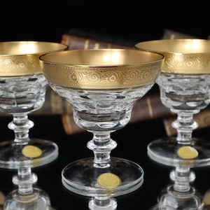 クリスタル CORDIAL クーペグラス 24K ゴールドリム - THERESIENTHAL