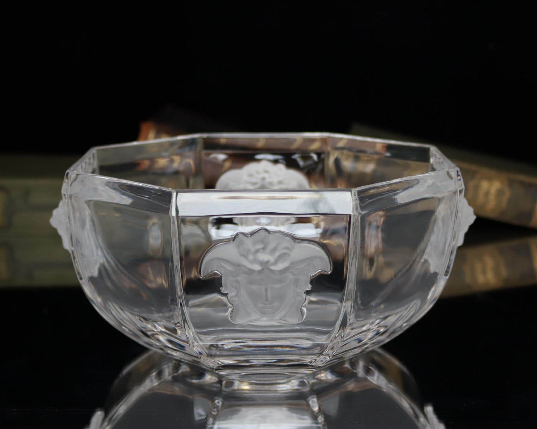 Rosenthal Versace Crystal Salad Bowl - Medusa Lumière Line - Etsy