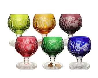 1x Small Cognac Glass, Colored Crystal - NACHTMANN Traube