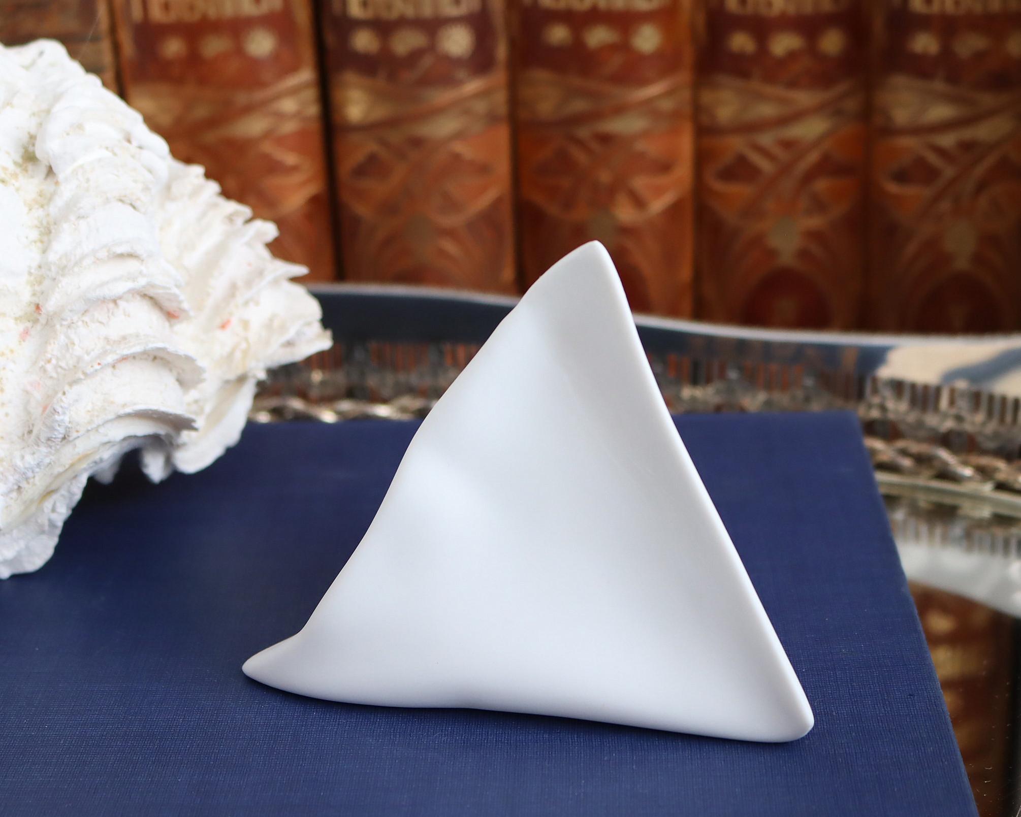 1x Bisque Porcelain Vase in Milk Carton Design - ROSENTHAL Do Not