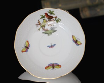 Bol à Dessert Herend, Motif Rothschild, Porcelaine Multicolore, Occasion