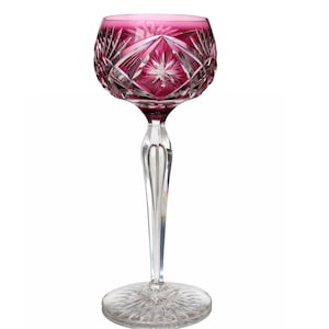 1x VAL SAINT LAMBERT - Crystal Wine Hock with Air Bubble Stem - 1905