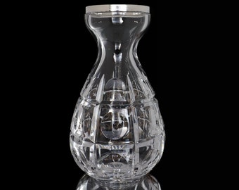 Grand vase en cristal avec montage en argent sterling 925 - HERMANN BAUER