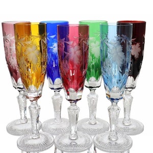 1x Flute da champagne in cristallo con rivestimento colorato - NACHTMANN Traube
