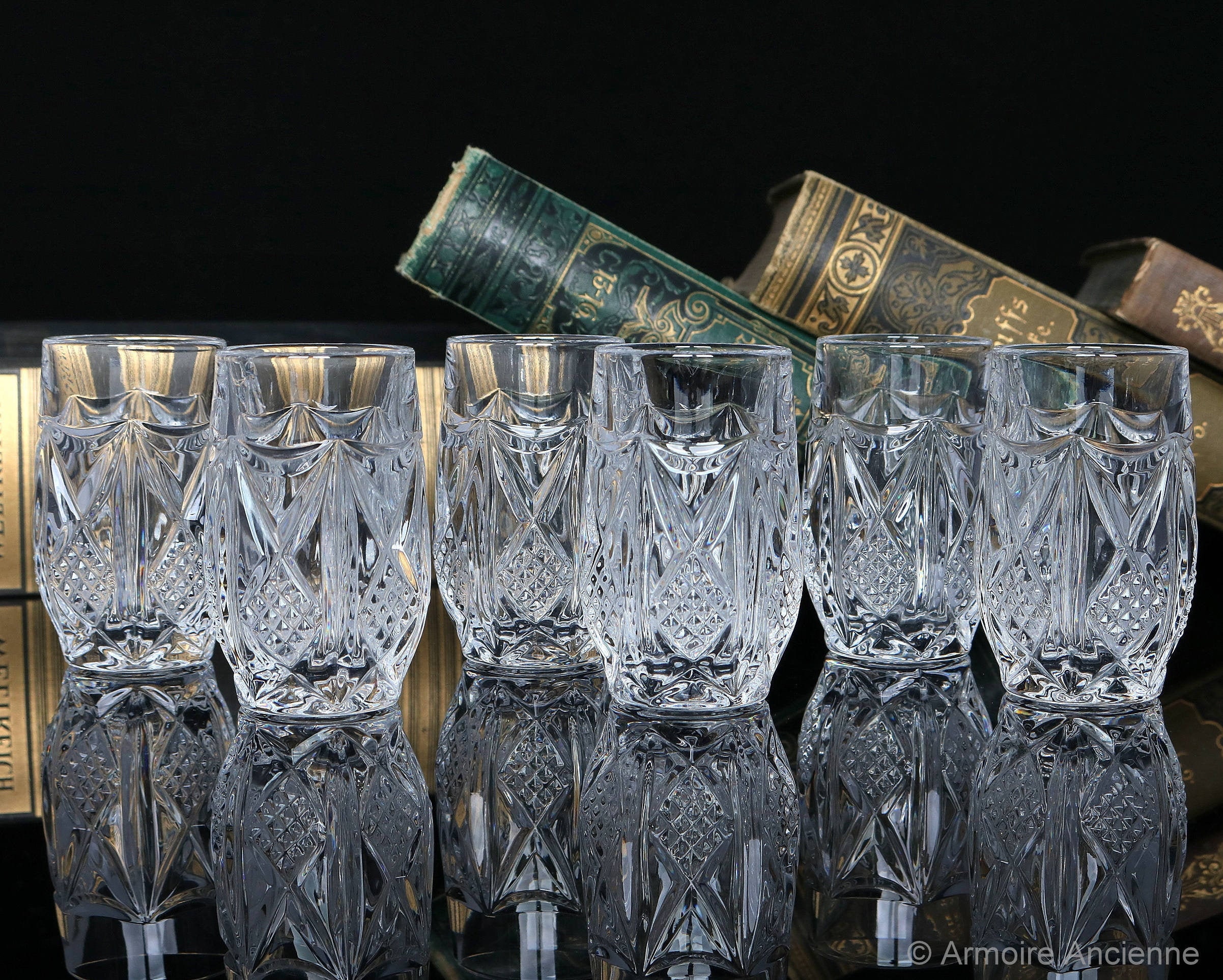 6x Crystal SHOT Glasses Small LIQUEUR or CORDIAL Glasses Etsy