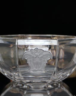 Rosenthal Versace Crystal Salad Bowl - Medusa Lumière Line - Etsy