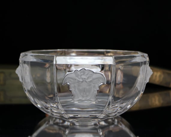 Rosenthal Versace Crystal Salad Bowl - Medusa Lumière Line - Etsy