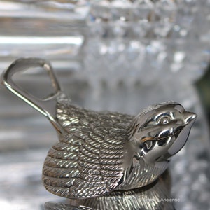 BOTTLE OPENER & STOPPER in Sparrow Bird Design, Chrome Plated Finish
