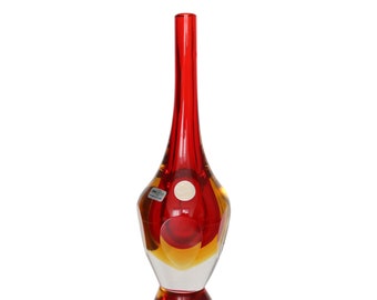 Murano Glass ムラノ カット 大型 花瓶 Murano Glass ムラノ カット 大型 花瓶 大型ムラーノガラス花瓶