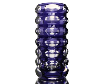 VASE EN CRISTAL avec superposition violette